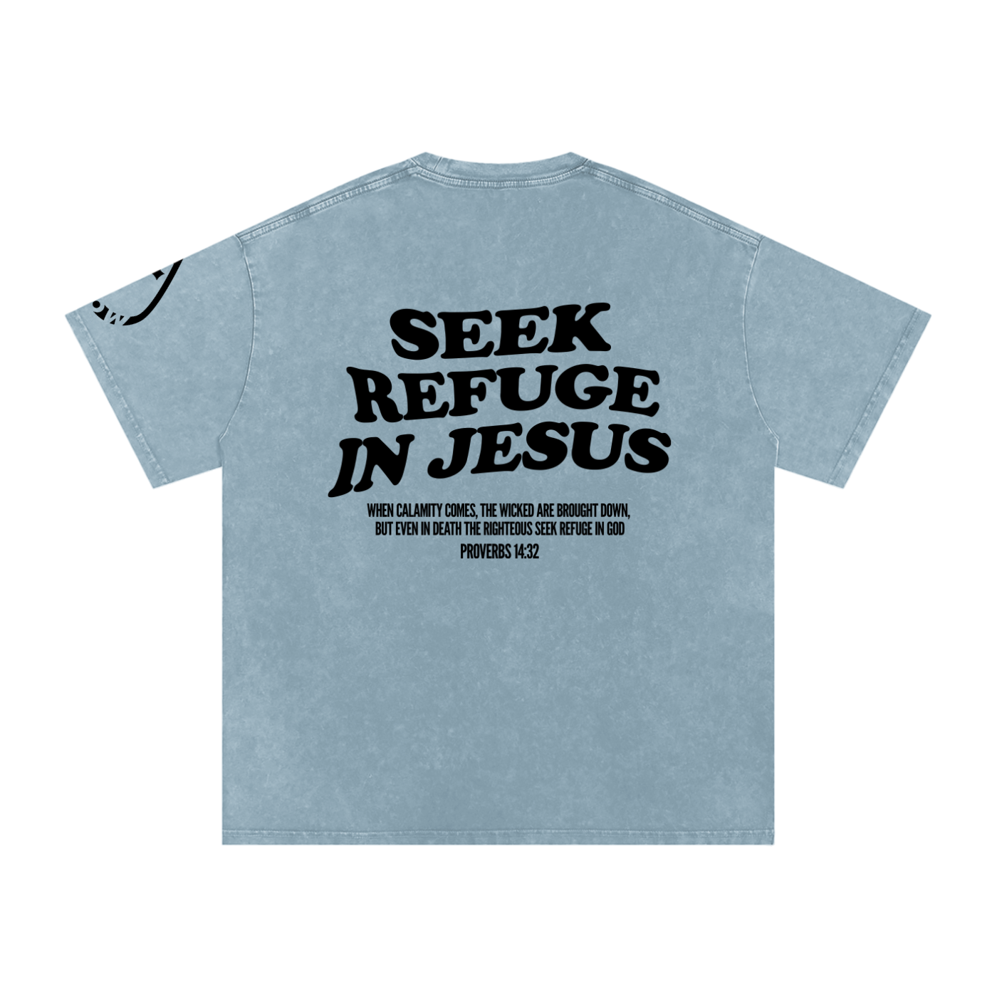 Seek Refuge In Jesus | Oversized Snow Washed